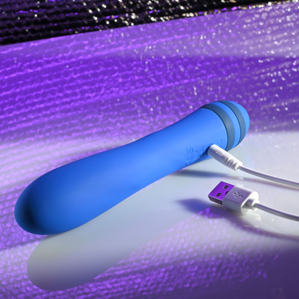 Evolved THE PLEASER - Blue 16.5 cm USB Rechargeable Vibrator