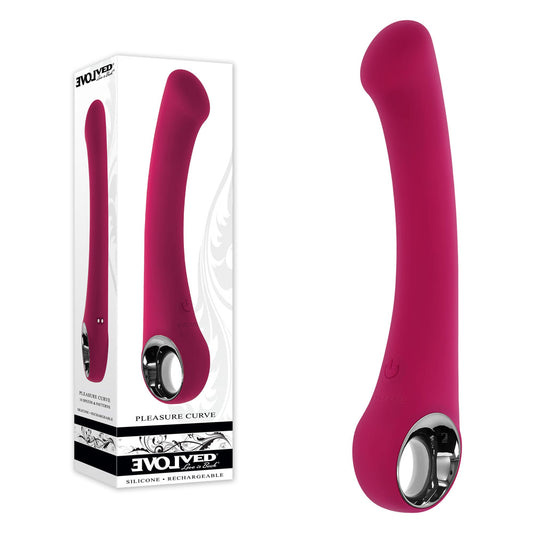 Evolved PLEASURE CURVE - Pink 19 cm USB Rechargeable Vibrator