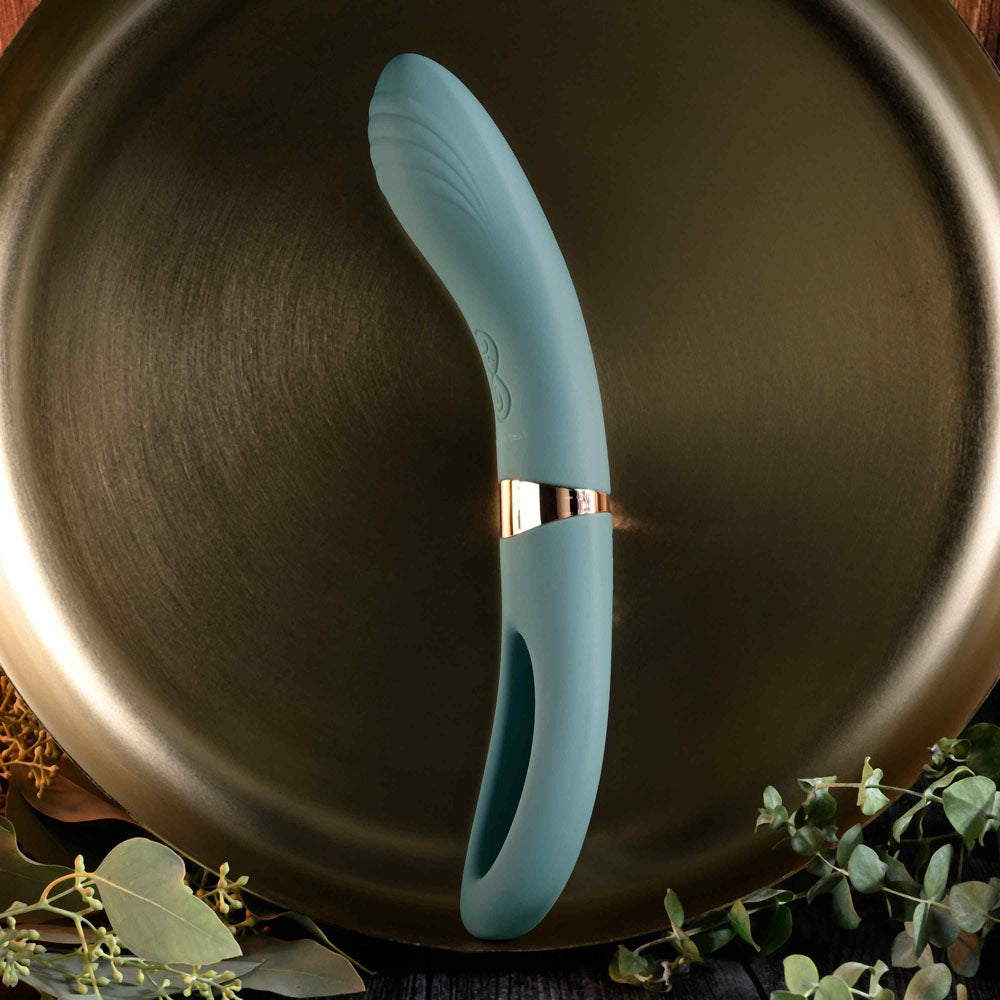 Evolved CHICK FLICK - Olive Green 24 cm USB Rechargeable Vibrator with Flicking Tip