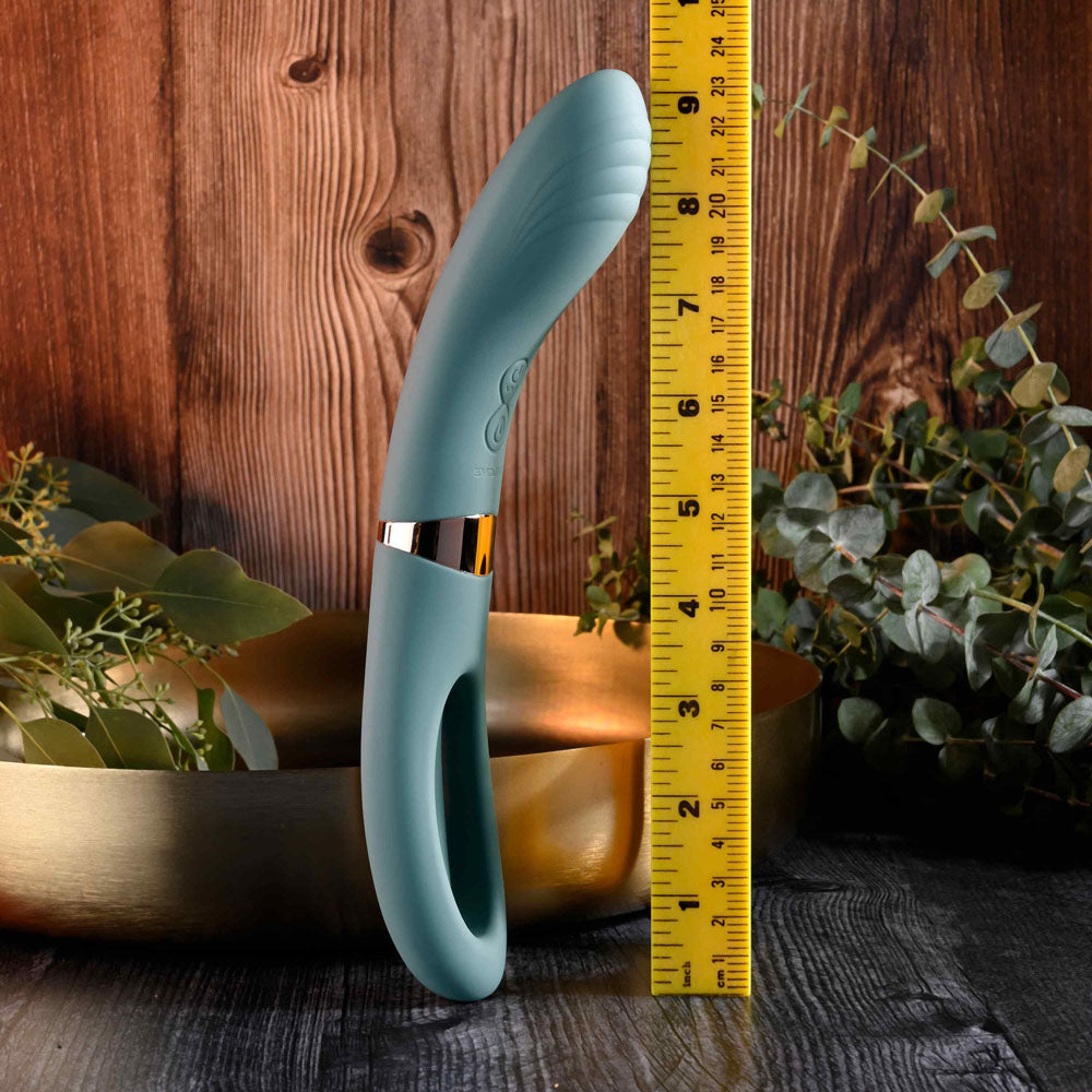 Evolved CHICK FLICK - Olive Green 24 cm USB Rechargeable Vibrator with Flicking Tip