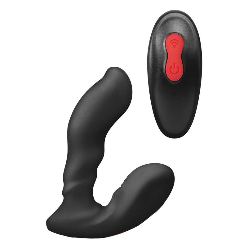 Envy Sidetrack Contoured P-Spot Vibrator - Black USB Rechargeable Prostate Massager with Wireless Remote