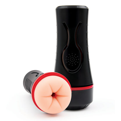 ENVY Squeezable Rear Clutch Stroker - Flesh Vibrating Anal Stroker