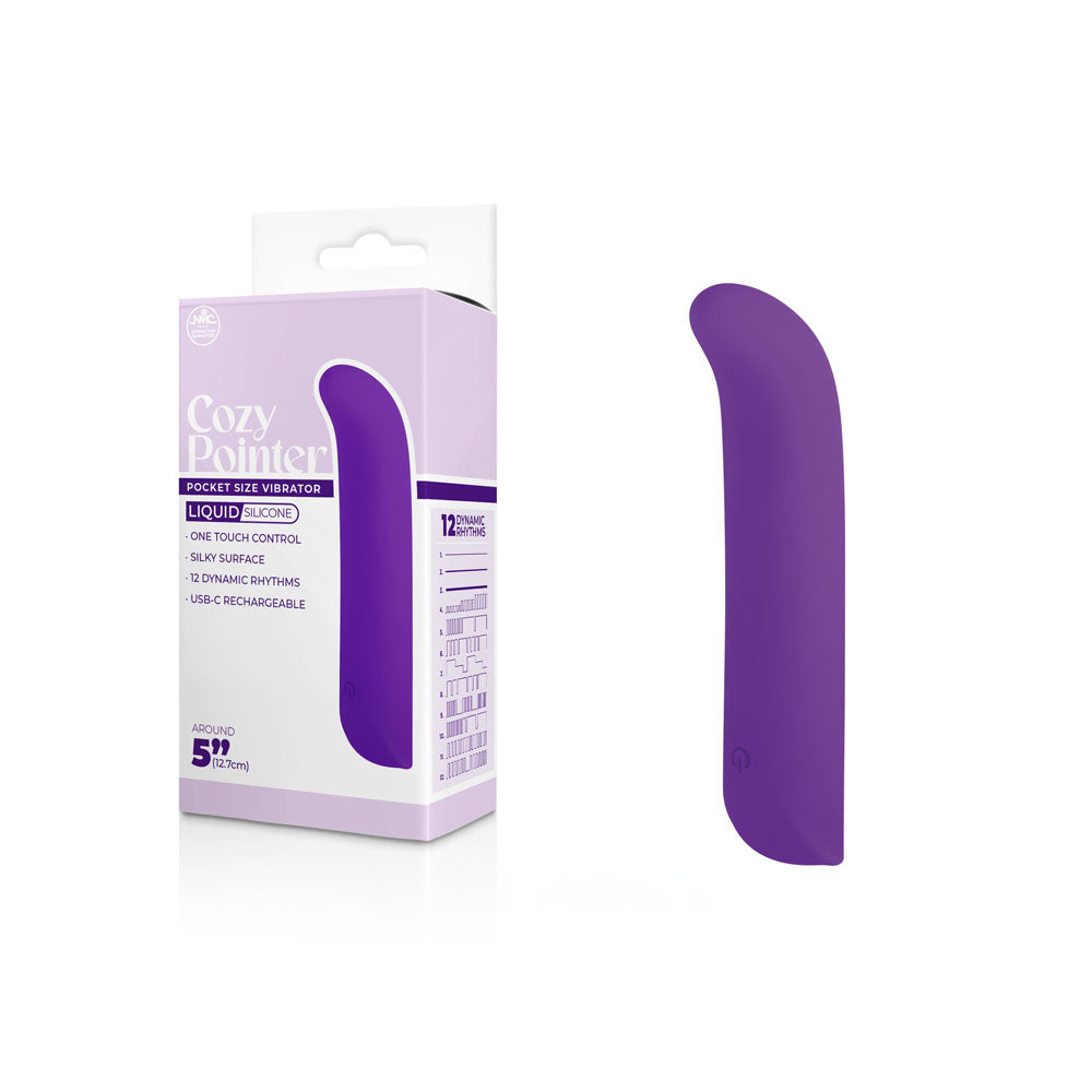 Cozy Pointer - Purple - Purple 12.7 cm USB Rechargeable Mini Vibrator