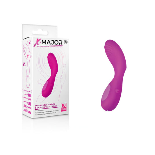 X Major Finger Vibe - Pink - Pink USB Rechargeable Finger Stimulator