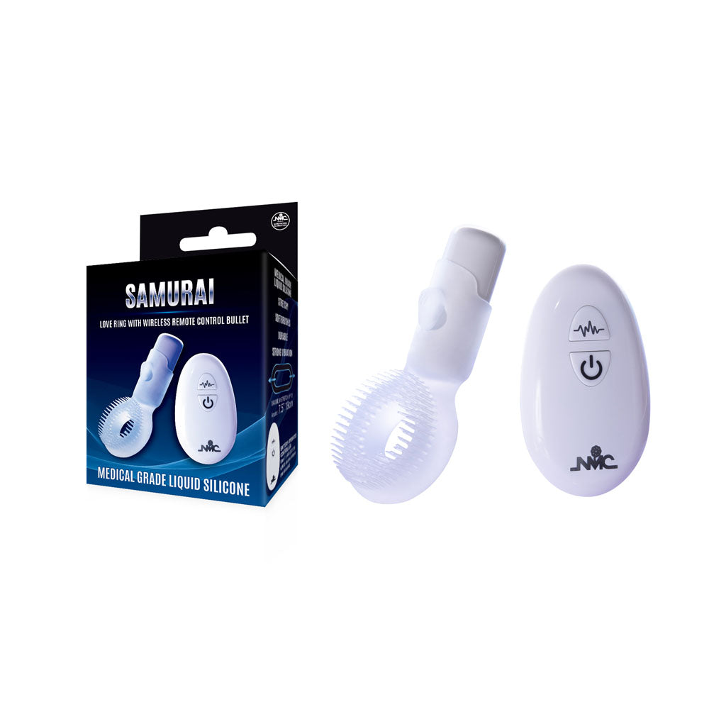 Samurai - Clear Vibrating Cock Ring with Wireless Remote Control