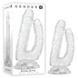 Gender X DUALISTIC - Clear 23.5 cm Double Penetrating Dong