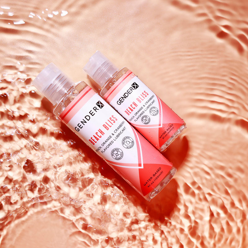 Gender X BEACH BLISS Flavoured Lube - 60 ml - Peach, Orange & Cranberry Flavoured Water Based Lubricant - 60 ml Bottle