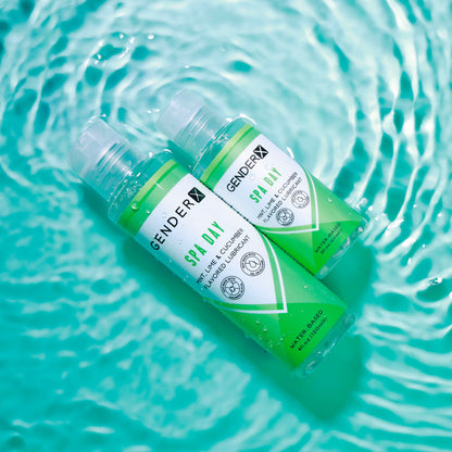 Gender X SPA DAY Flavoured Lube - 60 ml - Mint, Lime & Cucumber Flavoured Water Based Lubricant - 60 ml Bottle