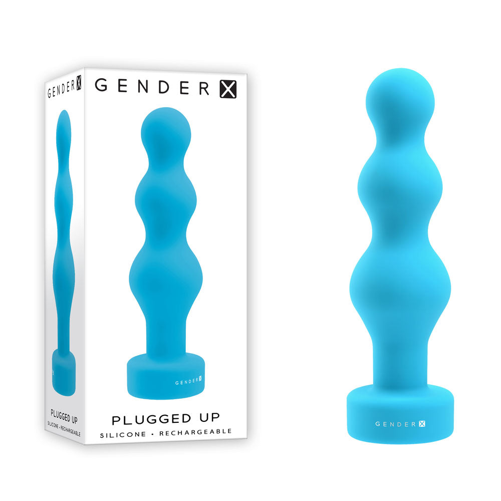 Gender X PLUGGED UP - Blue 13.6 cm USB Rechargeable Butt Plug