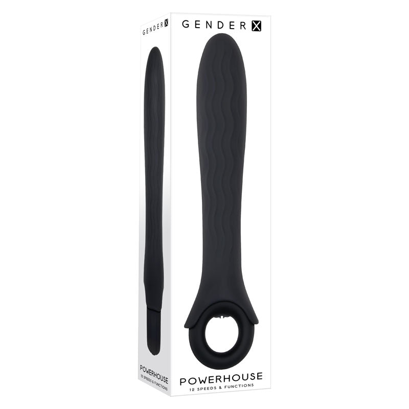 Gender X POWERHOUSE - Black 21.6 cm USB Rechargeable Vibrator