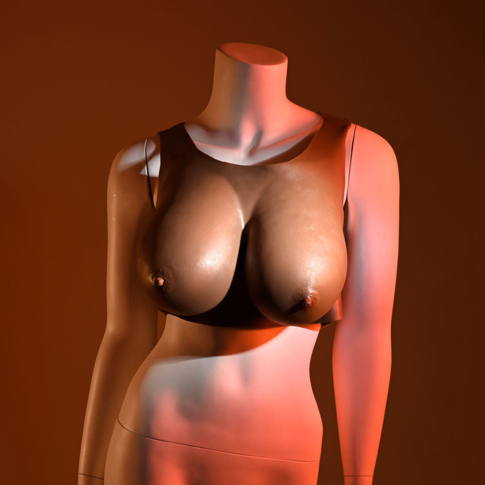 Gender X UNDERGARMENTS - PLATE E-CUP - Dark - Brown Wearable Breasts - E-Cup Size