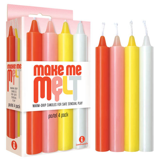 Make Me Melt Drip Candles - Pastel - Pastel Drip Candles - 4 Pack