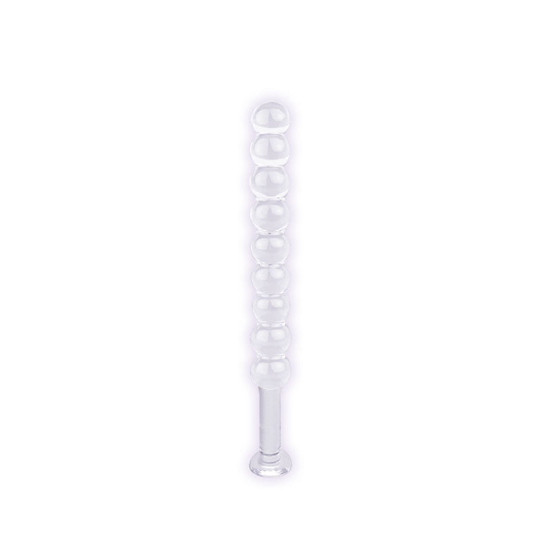 The 9's First Glass Thins, Spherical - Clear Glass 17.8 cm Anal Beads