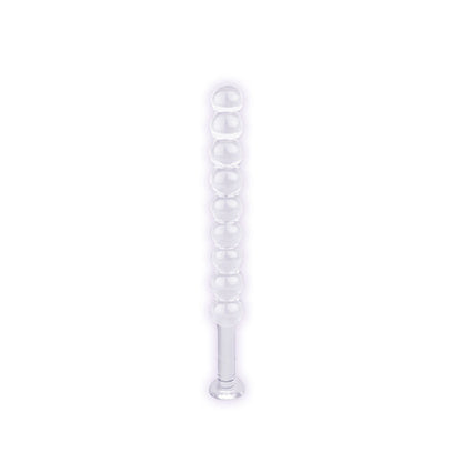 The 9's First Glass Thins, Spherical - Clear Glass 17.8 cm Anal Beads