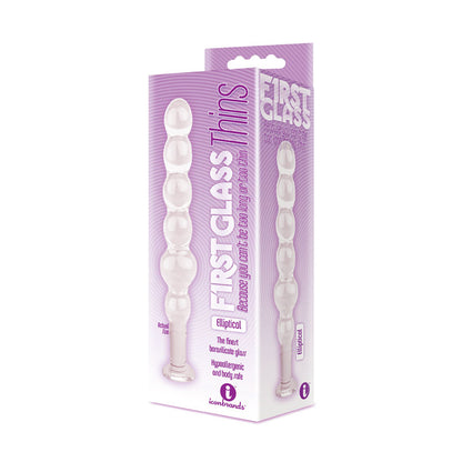 The 9's Glass First Thins, Elliptical - Clear Glass 17.8 cm Anal Beads