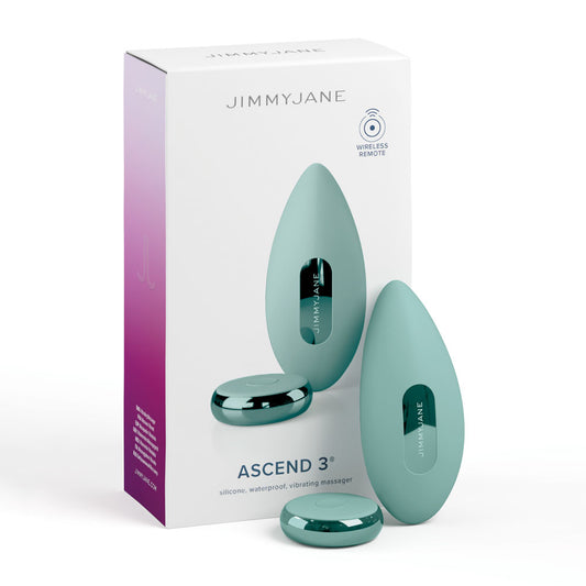 JimmyJane Ascend 3 - Teal 9 cm USB Rechargeable Stimulator with Wireless Remote