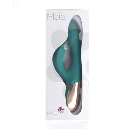 Maia Skyler - Green 21.6 cm USB Rechargeable Bendable Rabbit Vibrator