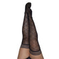 Kixies ANNA Sheer Black Diamond Thigh Highs - Black - Size D