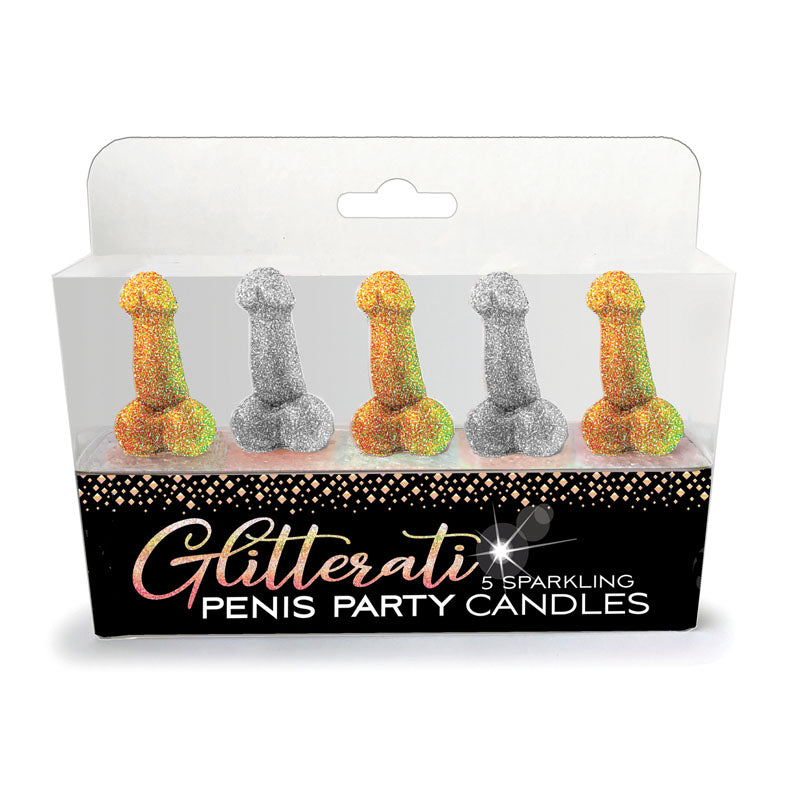 Glitterati - Penis Party Candles - Novelty Candles - 5 Pack