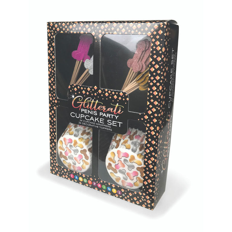 Glitterati - Penis Party Cupcake Set - Party Cupcake Set - Set of 24