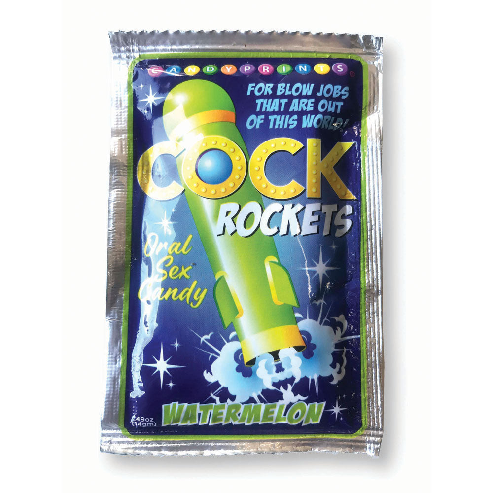 Cock Rockets - Watermelon - Watermelon Flavoured Oral Sex Candy - 15 grams