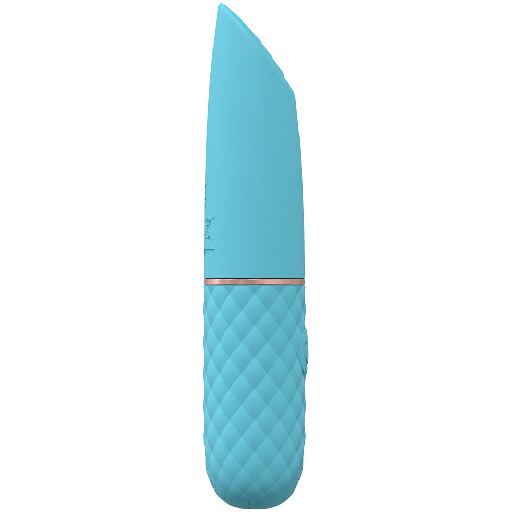 LOVELINE Beso - Blue - Blue 10.6 cm USB Rechargeable Mini Lipstick Vibrator