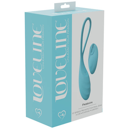 LOVELINE Passion - Blue - Blue USB Rechargeable Vibrating Egg with Wireless Remote