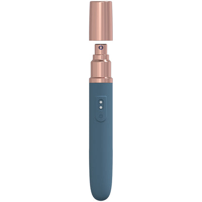 LOVELINE The Traveler - Blue - Blue 17.6 cm USB Rechargeable Vibrator with Lube Applicator