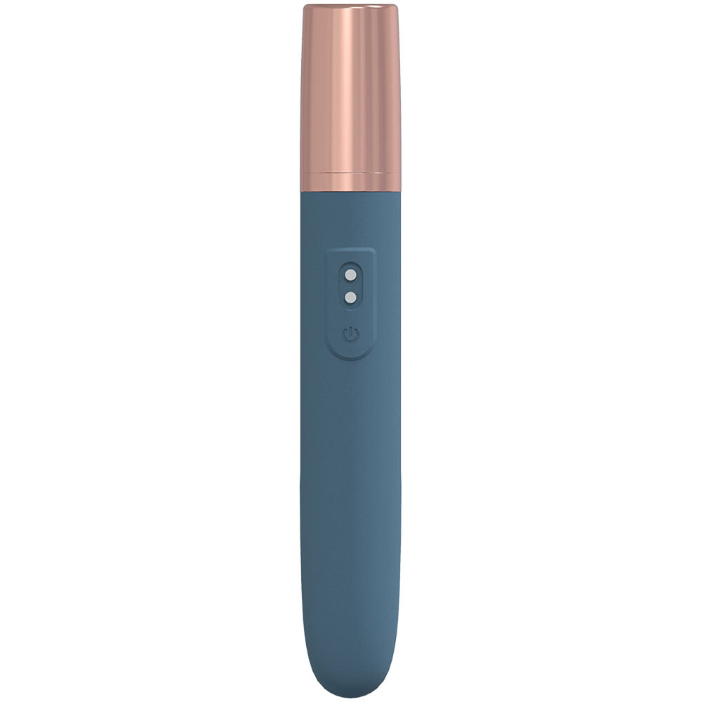 LOVELINE The Traveler - Blue - Blue 17.6 cm USB Rechargeable Vibrator with Lube Applicator