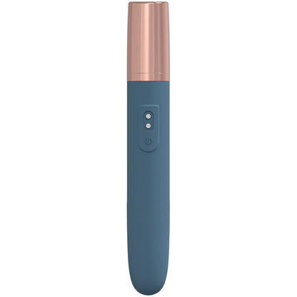 LOVELINE The Traveler - Blue - Blue 17.6 cm USB Rechargeable Vibrator with Lube Applicator