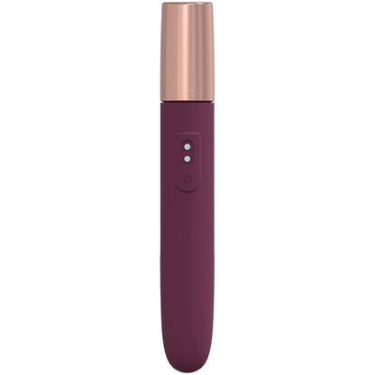 LOVELINE The Traveler - Burgundy - Burgundy 17.6 cm USB Rechargeable Vibrator with Lube Applicator