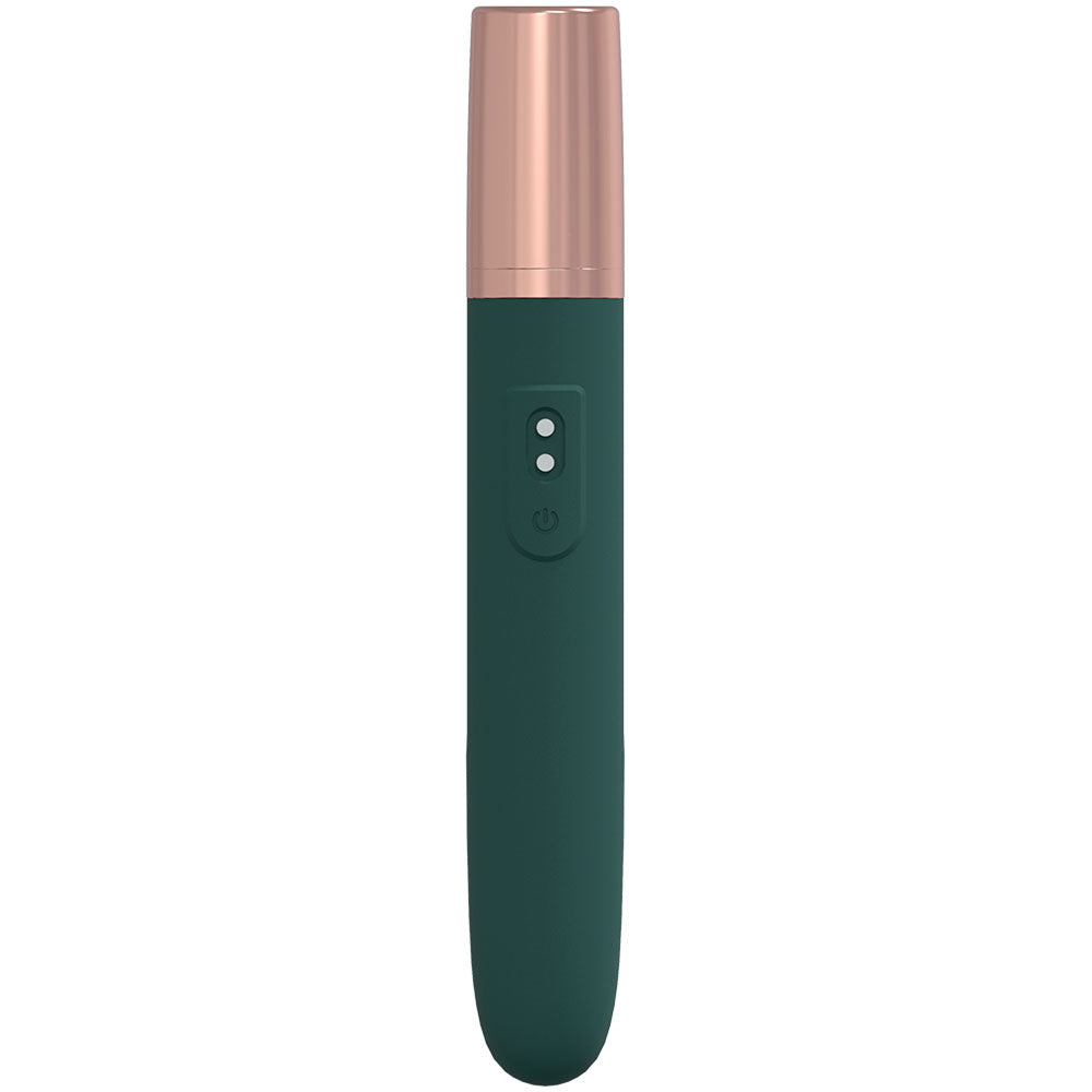 LOVELINE The Traveler - Green - Green 17.6 cm USB Rechargeable Vibrator with Lube Applicator