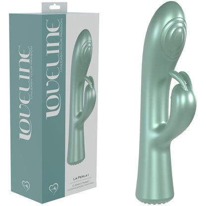 LOVELINE La Perla I - Green - Pearlescent Green 19.2 cm USB Rechargeable Rabbit Vibrator