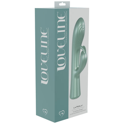 LOVELINE La Perla I - Green - Pearlescent Green 19.2 cm USB Rechargeable Rabbit Vibrator