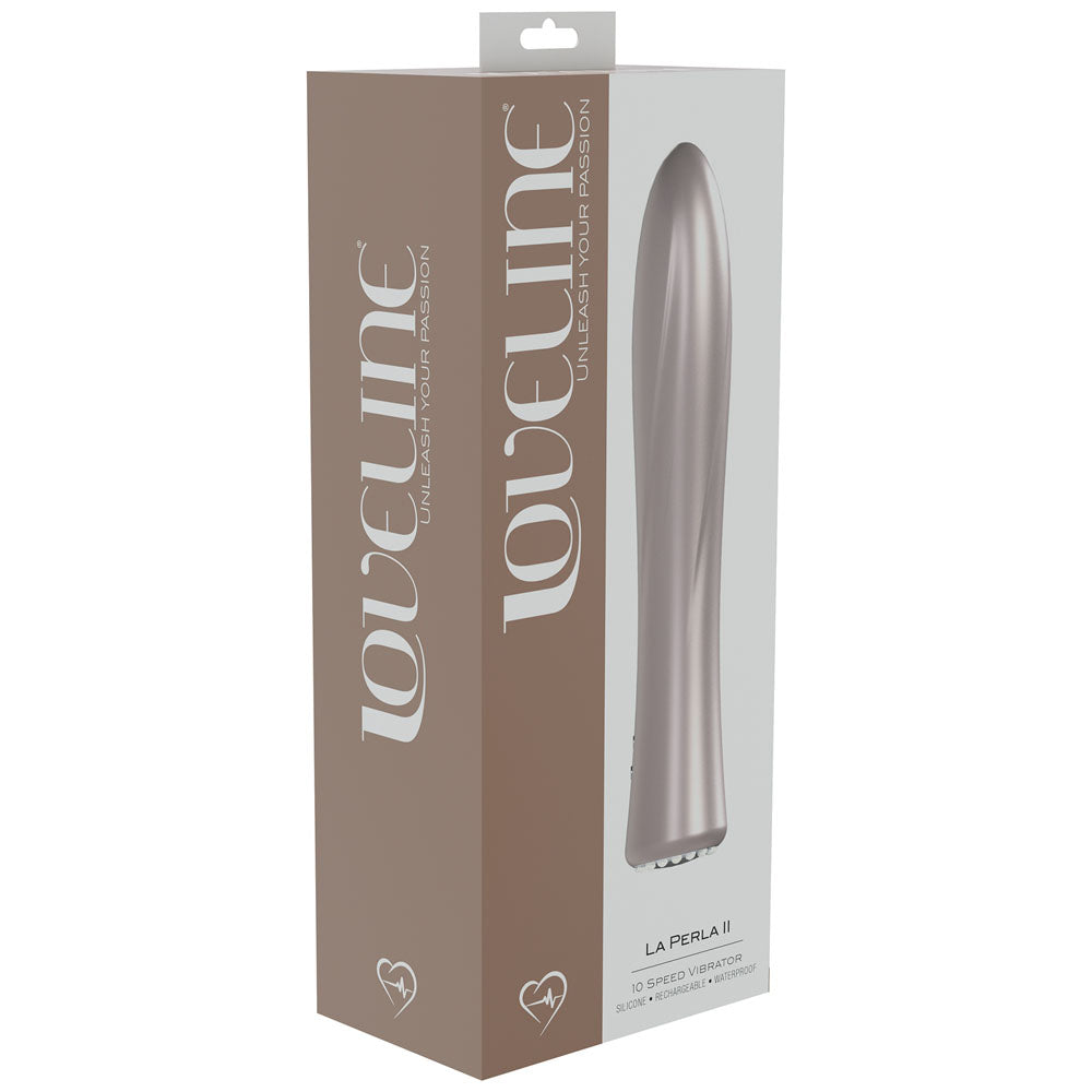 LOVELINE La Perla II - Pink - Pearlescent Pink 19.2 cm USB Rechargeable Vibrator