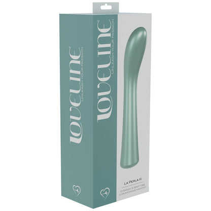 LOVELINE La Perla III - Green - Pearlescent Green 19.2 cm USB Rechargeable Vibrator