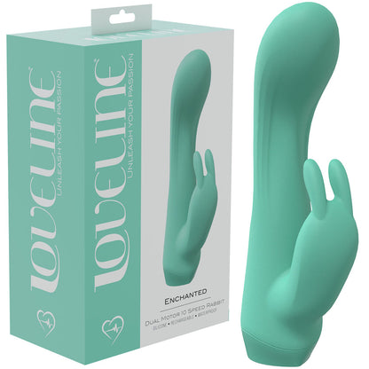 LOVELINE Enchanted - Green 13.5 cm USB Rechargeable Rabbit Vibrator