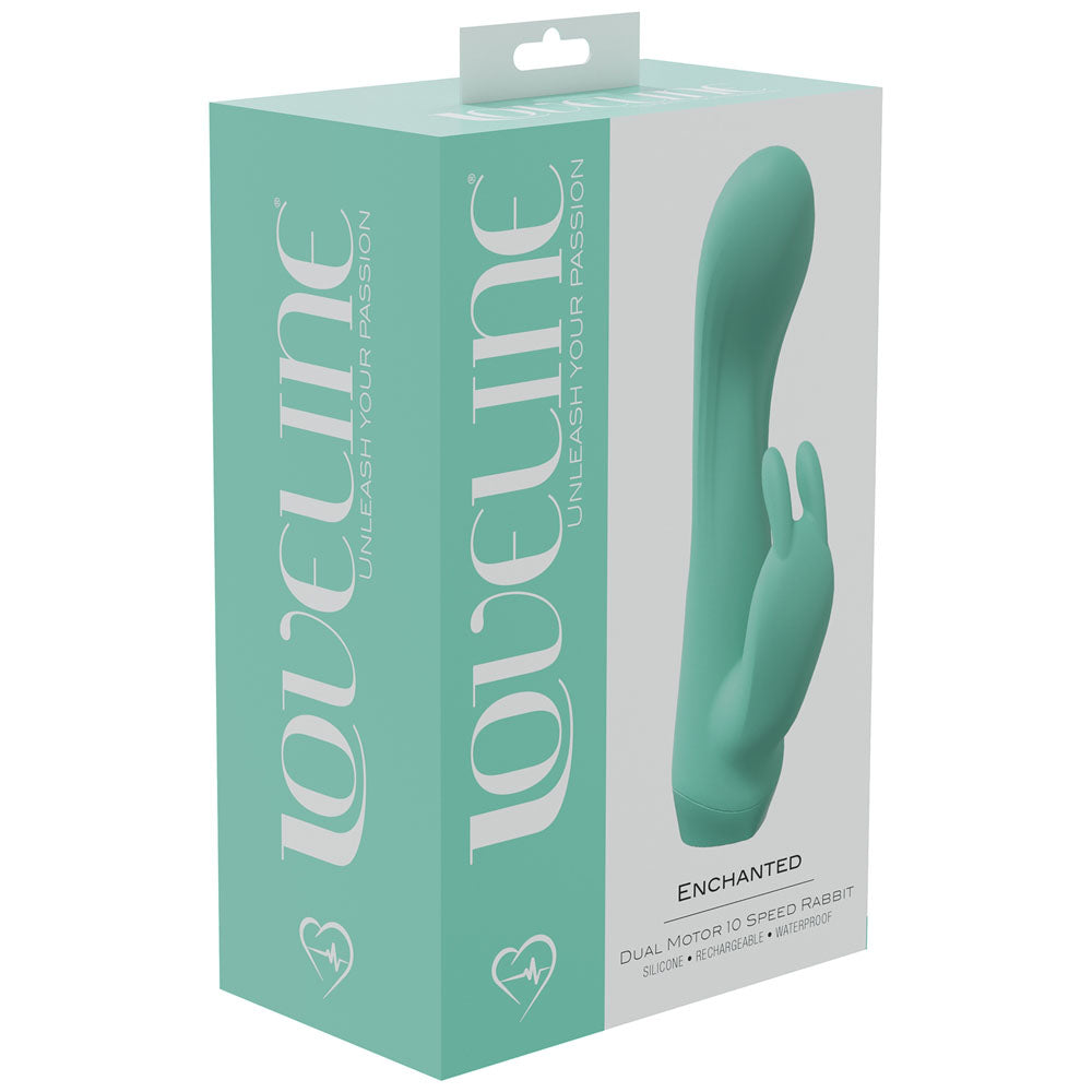 LOVELINE Enchanted - Green 13.5 cm USB Rechargeable Rabbit Vibrator