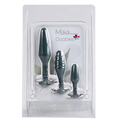 Maia Doobies - Hemp Green Butt Plugs - Set of 3 Sizes