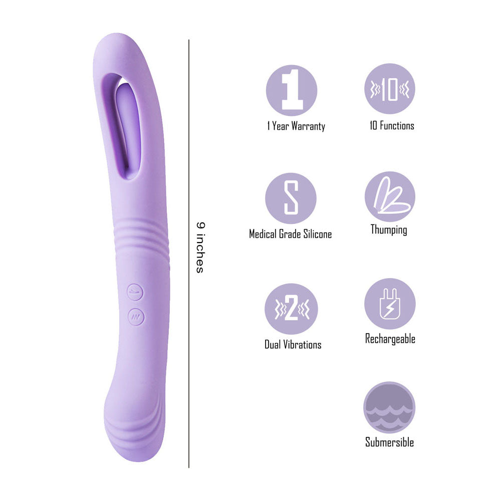 Maia HARPER - Purple 24.1 cm USB Rechargeable Vibrator