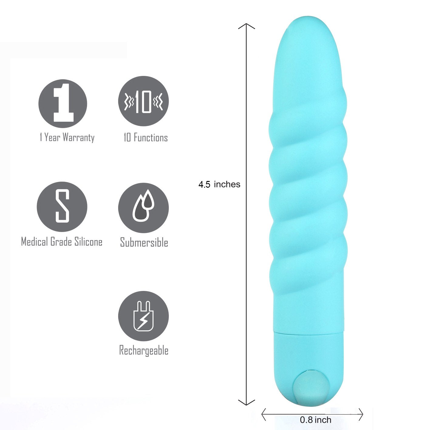 Maia Lola - Teal 11.5 cm USB Rechargeable Vibrator