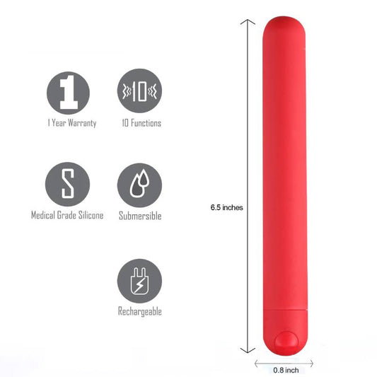 Maia Abbie - Red 16.2 cm USB Rechargeable Bullet