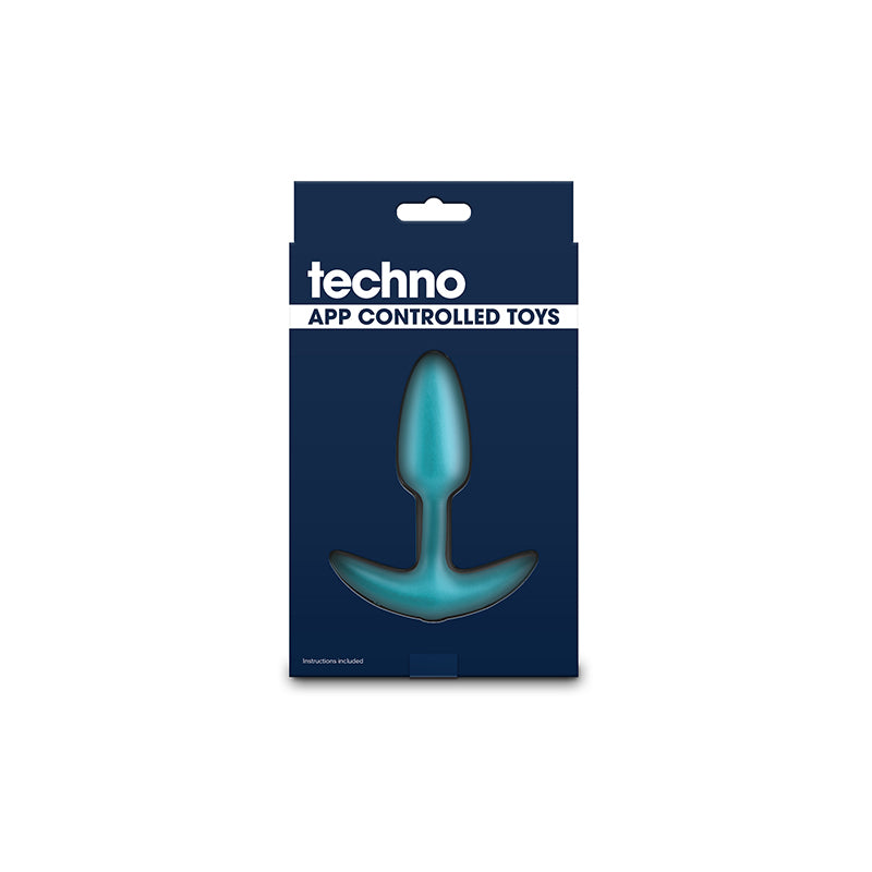 Techno - Trance - Blue 10.9 cm USB Rechargeable Butt Plug with App Control