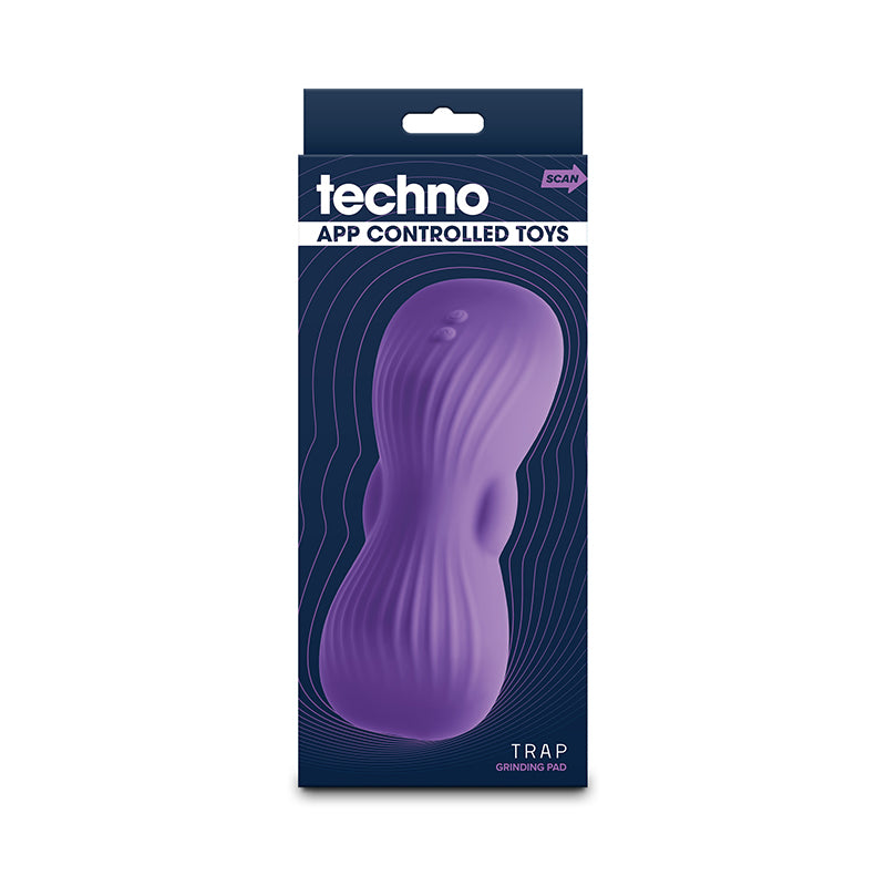 Techno - Trap - Purple - Purple USB Rechargeable Vibrating Grind Pad with App Control