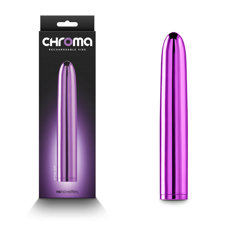 Chroma - Purple - Metallic Purple 17 cm USB Rechargeable Vibrator