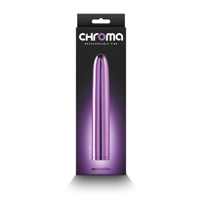 Chroma - Purple - Metallic Purple 17 cm USB Rechargeable Vibrator