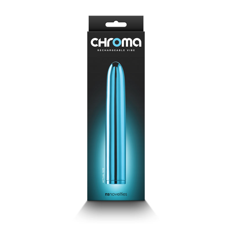 Chroma - Teal - Metallic Teal 17 cm USB Rechargeable Vibrator