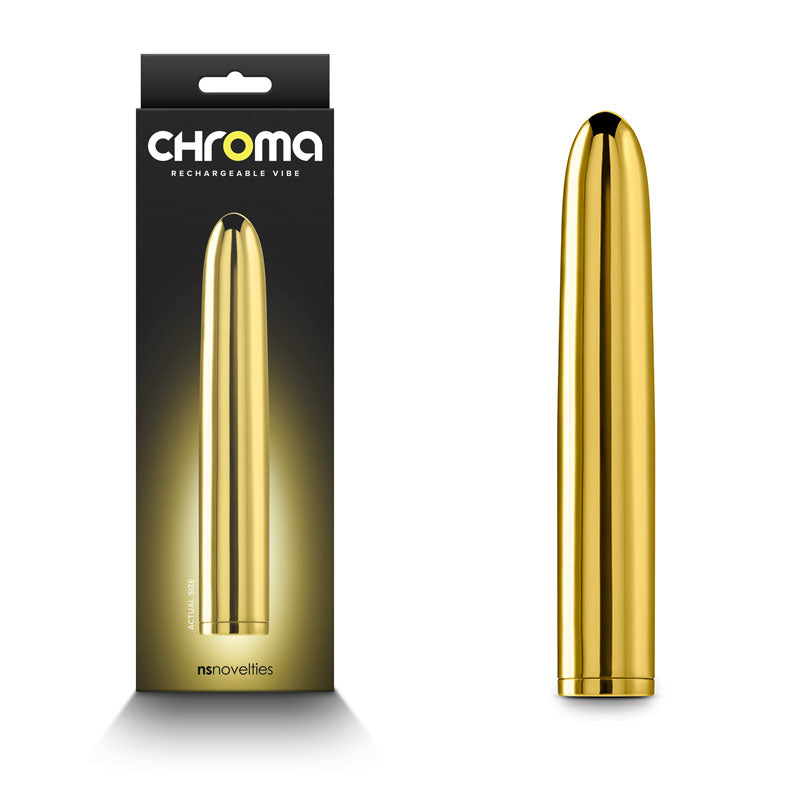 Chroma - Gold - Gold 17 cm USB Rechargeable Vibrator