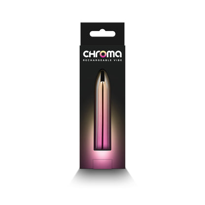 Chroma Sunrise - Medium - Metallic Pink/Gold 9 cm USB Rechargeable Mini Vibrator