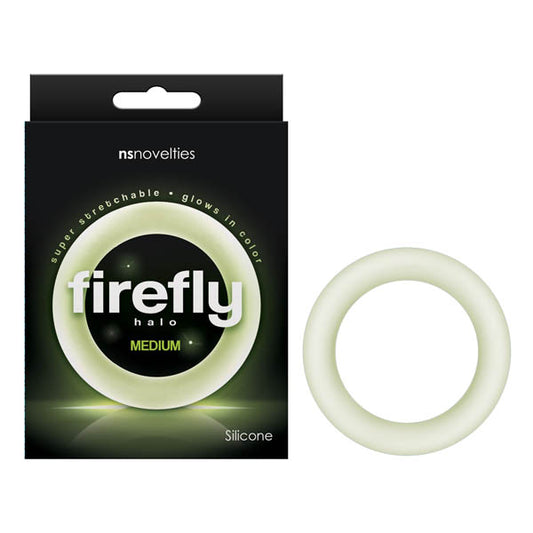 Firefly Halo - Glow In Dark Clear Medium 55 mm Cock Ring